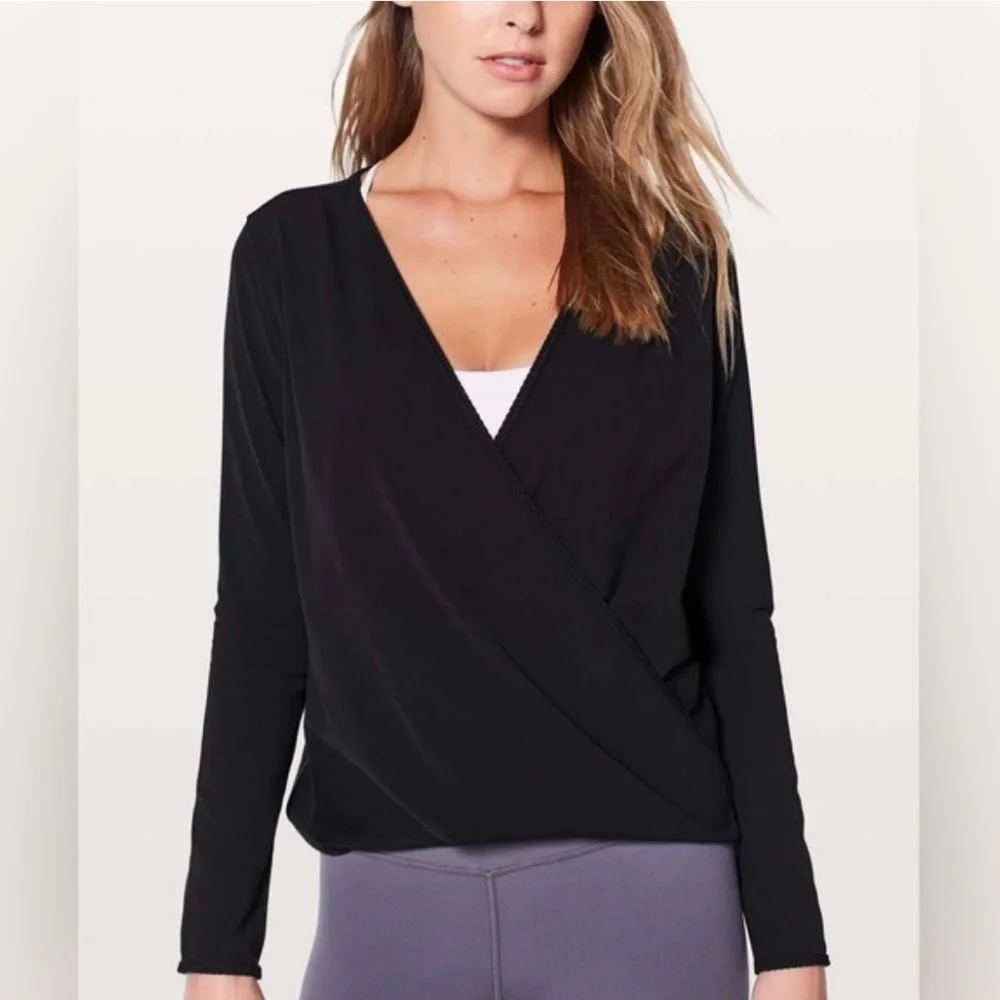Lululemon Athletica Full freedom black wrap long sleeve